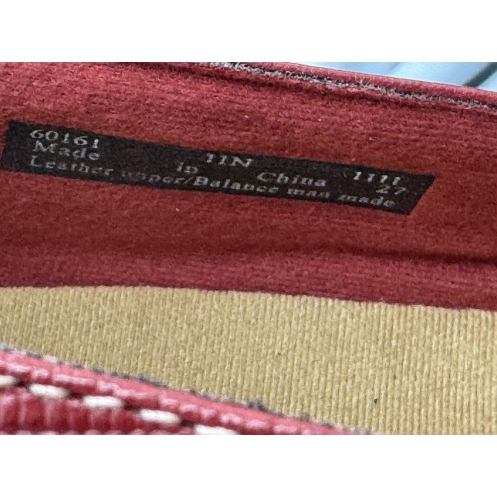 Clarks Bendables Shoes Womens 11 N Red Leather Slip On Dress Loafers Comfort - Picture 3 of 10
